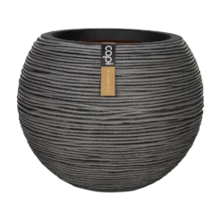 Capi Bloempot Hoog Nature Rib NL - D40 X H32cm - Antraciet