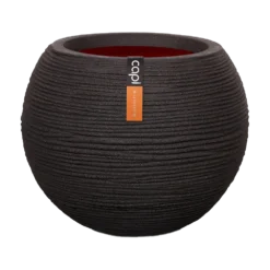 Capi Bloempot Hoog Nature Rib NL - D40 X H32cm - Zwart