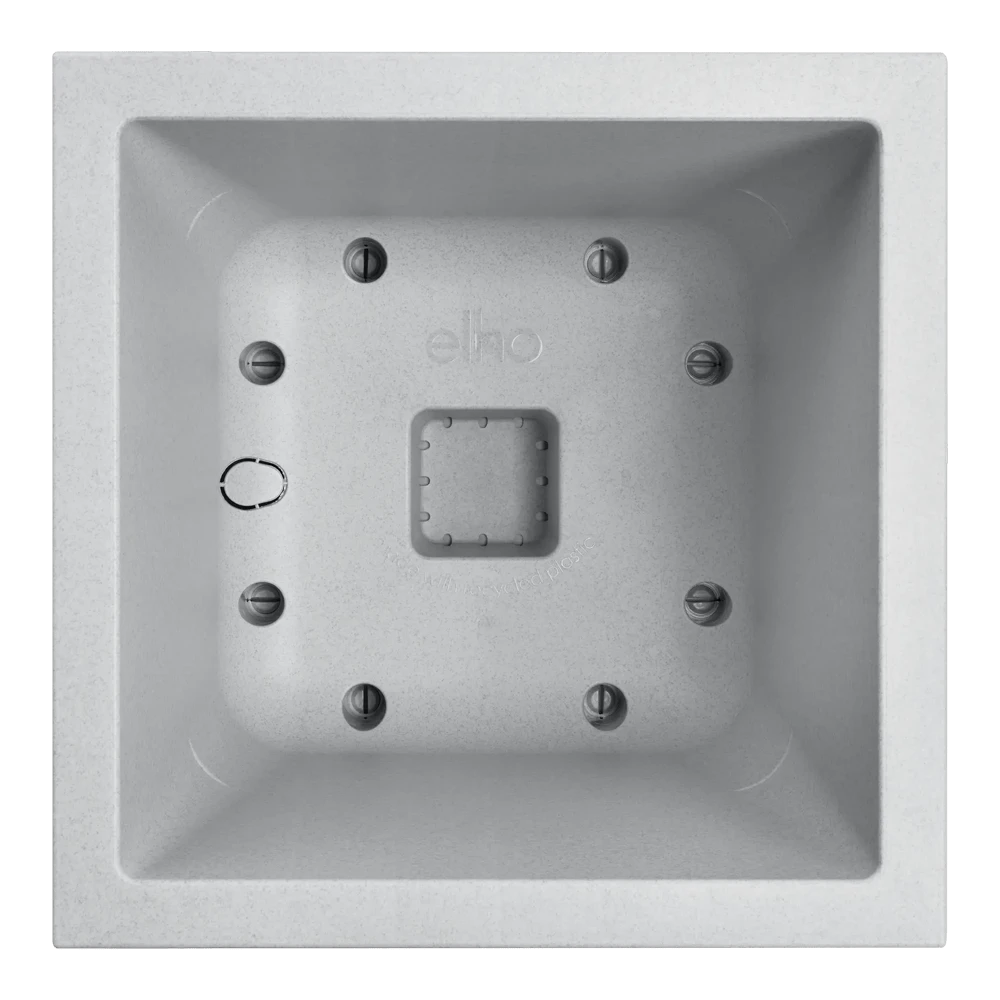 Elho Vivo Next Vierkant Wielen 30cm - Warm Grijs - Afbeelding 3