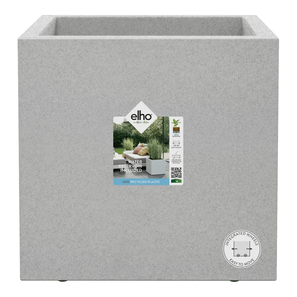 Elho Vivo Next Vierkant Wielen 30cm - Warm Grijs - Afbeelding 5