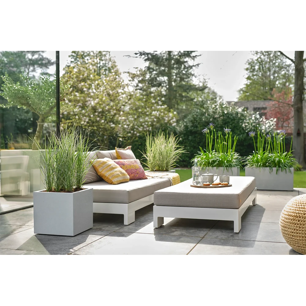 Elho Vivo Next Vierkant Wielen 30cm - Warm Grijs - Afbeelding 7